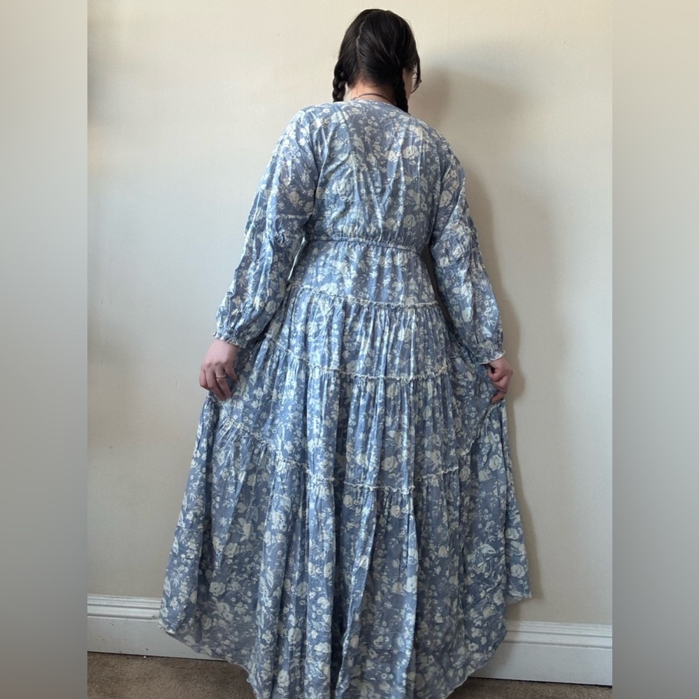 Free People Blue Floral Boho High Low Dress - Picture 4 of 10